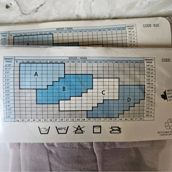 4 Packs of Phantom Comfort Control Top Silks/Pantihose/Tights Shimery Shadow Toe - Picture 6 of 6